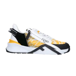 Кроссовки Fendi Wmns Flow FF Motif Low Yellow, желтый