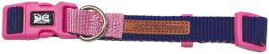 Nayeco Nylon X-Trm Двойной нейлоновый ошейник премиум-класса, синий и розовый 20-30см х 1см Nayeco, цвет розовый, фиолетовый