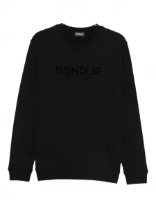 Свитшот с флокированным логотипом Dondup, черный