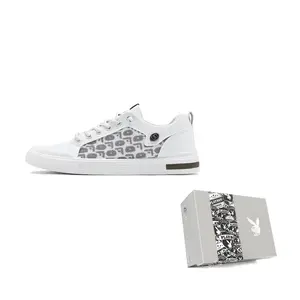 Низкие кроссовки для скейтбординга мужские box Playboy, белый