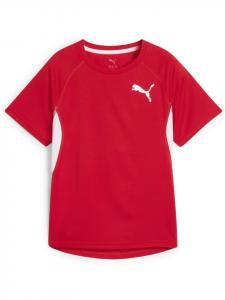 Футболка Y CROSS THE LINE TEE 3.0 красного цвета Puma
