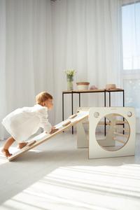 Многоцелевой куб + горка МАЛЕНЬКОЕ ОБЛАКО tupti.wood