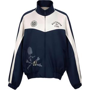 C2H4 Свитшот с принтом логотипа, Dark Blue+Ecru Gray Multicolor