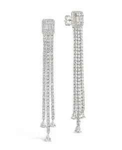 Серьги-Гвоздики Naomi с кубическим цирконием Sterling Forever, silver