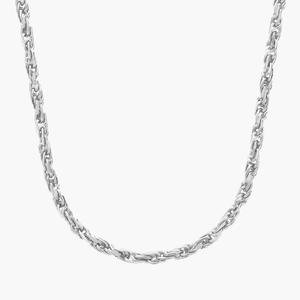 24-дюймовая веревочная цепь из 14-каратного белого золота (1,15 мм) Blue Nile