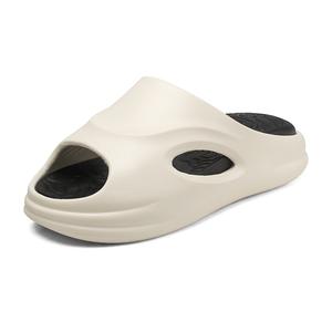 Тихие нескользящие амортизирующие сандалии-слайдеры унисекс BOLE, White Black