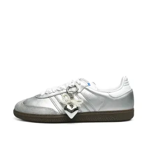 Туфли для скейтбординга SAMBA AND Low Top, серебристые Adidas Originals, Silver