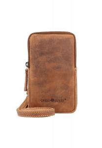 Винтажная кожаная сумка через плечо 11 см Green Burry, коричневый