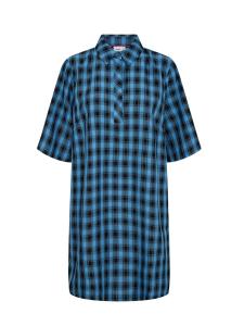 Платье-рубашка NÜMPH Elma, marine blue/Light blue