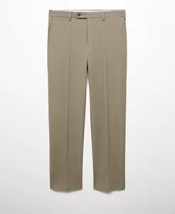 Мужские узкие брюки из эластичной ткани для костюма MANGO, зеленый