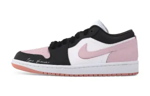 Jordan Женские винтажные баскетбольные кроссовки Air 1 Drippy Rock Barbie с износостойким верхом, розово-черный