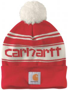 Шапка Carhartt Knit Cuffed Logo Beanie, красный