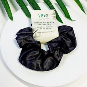 Yeye Черный атласный ободок для волос