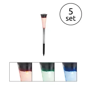 Солнечный светильник LED SOLAR, LED-модуль 1 шт., RGB, солнечная батарея, сад, RGB, красно-зелено-синий, аккумулятор, терраса, IP44 Globo Lighting, серебряный