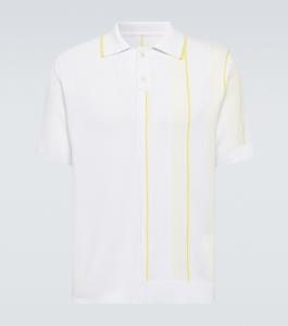 Полосатая рубашка-поло Le Polo Jeugo Jacquemus, белый