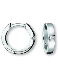 ONE ELEMENT Серьги-кольца с цирконием, изготовленные из серебра 925 пробы