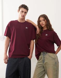 Футболка Adidas Originals Essentials oversize бордового цвета