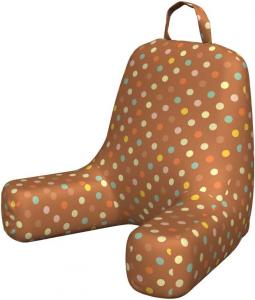 Наволочка для подушки для чтения Lunarable в стиле ретро, винтажный узор с пастельными точками на коричневом фоне, классический рисунок, мягкая набивная наволочка для кровати, маленький размер, разноцветная., Multicolor