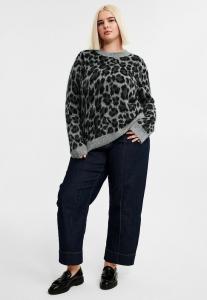 Джемпер XLNT by Kappahl LEOPARD PATTERN , Grey Melange/Grey