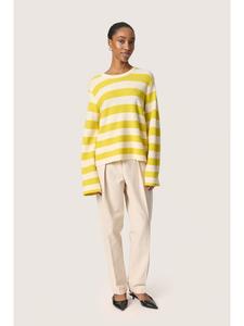 Soaked in Luxury Вязаный свитер SLlidya, свободный крой, расцветка «Змеиный глаз» и «Белая полоска»