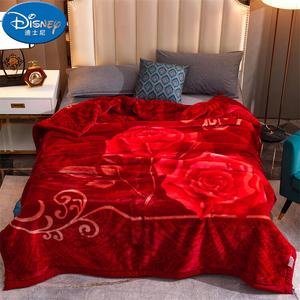 Disney Теплое зимнее одеяло 200х230 см, флис, вес около 3,5 кг, цвет Red 653 - Bright Red