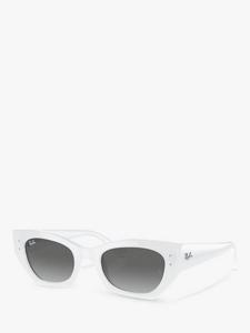 Прямоугольные солнцезащитные очки rb4430 унисекс Ray-Ban, цвет White Snow/Grey Gradient