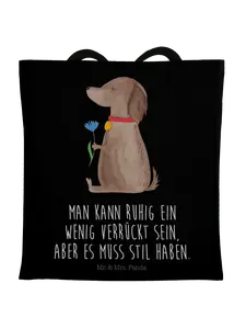 Сумка для переноски Mr & Mrs Panda Hund Blume, черный