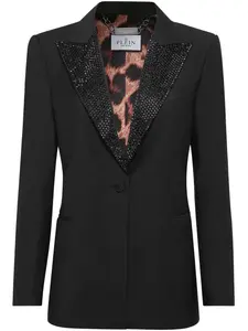 Блейзер с декором Skull Philipp Plein, черный