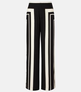 Широкие брюки из крепа с принтом Pietra SIR, Milano Nero