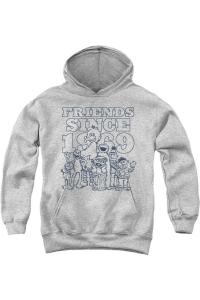 Футболка с капюшоном Sesame Street Friends для детей Gildan, Athletic Heather