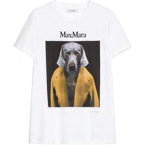 Футболка с принтом логотипа MaxMara, белый