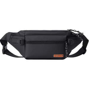 WARRIOR Нагрудная сумка на пояс Oxford с покрытием из кожи для мужчин, черная