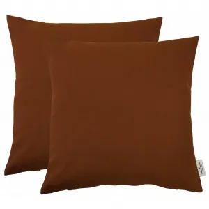 Декоративные подушки Dove однотонные, наволочки без наполнителя, набор из 2 штук Tom Tailor Home, темно-коричневый/однотонный