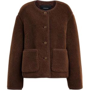 Куртка из бархата COACH, коричневый