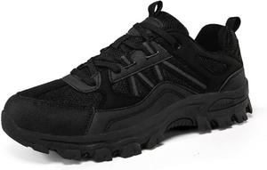 Мужские и женские походные ботинки Легкие кроссовки для треккинга и прогулок на открытом воздухе Нескользящие износостойкие для альпинизма и путешествий Qacksv, черный