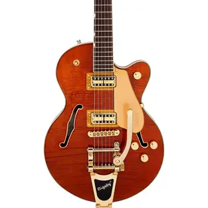 Электрогитара Gretsch Guitars Electromatic LTD Flame Okoume Broadkaster Jr. Single-Cut с Бигсби, оранжевое пятно