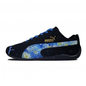 Женские износостойкие дышащие скейтбордные кроссовки Speedcat Starry Sky Van Gogh Puma, черный