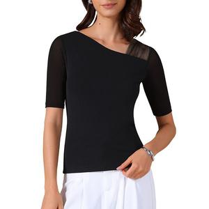 Женская футболка с коротким рукавом slim fit Inspire Chic, Black