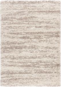 Ковер SAFAVIEH, 61 x 92 см, Hudson Shag Collection, Ivory & Beige, современный дизайн, не линяет и прост в уходе, идеален для помещений с высокой проходимостью: прихожая, гостиная, спальня (SGH206B)