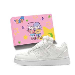 Антискользящие износостойкие низкие кеды для скейтборда унисекс полностью белые в коробке LIANGHUO