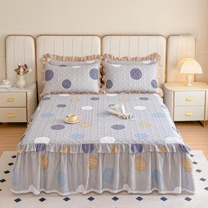 Antarctic Комплект постельного белья из 4 предметов (простыня на резинке 200 см, пододеяльник 200х240 см), стеганый, цвет Jiusheng Shenghuo Gray