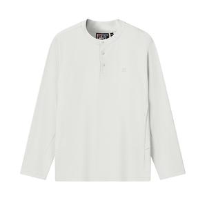 FILA Футболка белая мужская Steam Gray с круглым вырезом и прямым кроем