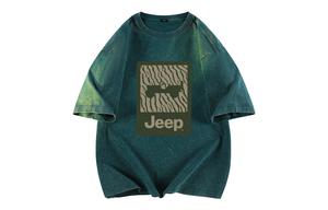 Футболка Unisex Crew Neck Moderate Heavyweight Jeep, зеленый