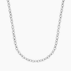 20-дюймовая кабельная цепь из 14-каратного белого золота (1,15 мм) Blue Nile