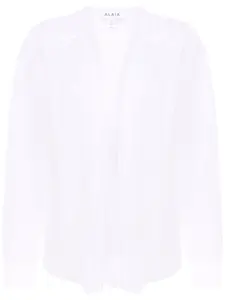 Кардиган с прозрачными полосками Alaïa, белый