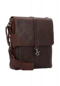 Антикварная кожаная сумка-мессенджер Avery 28 см BURKELY, коричневый