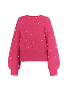 Женский вязаный свитер розового цвета faina