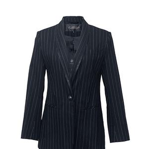 Черный пиджак oversize в полоску Le Reussi