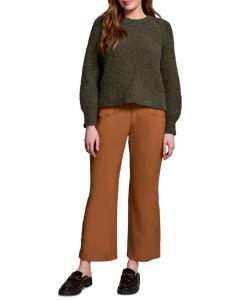 Женский свитер из букле с длинными рукавами и круглым вырезом TRIBAL, Marine