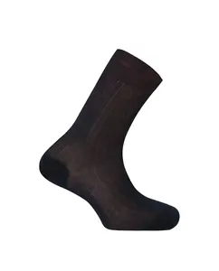 Мужские носки White Knit из 100% шотландской пряжи в рубчик Punto Blanco, темно-синий